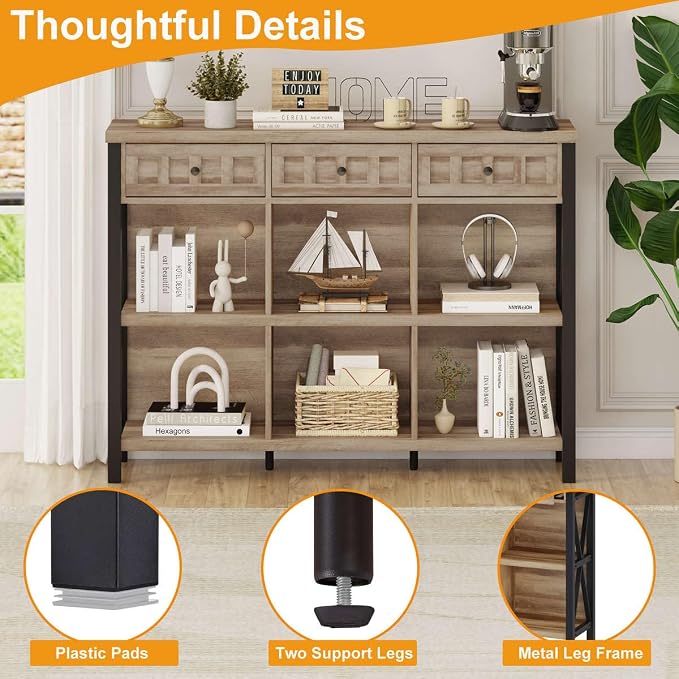 FATORRI Rustic 6 Cube Storage Organizer Bookshelf - Image 4