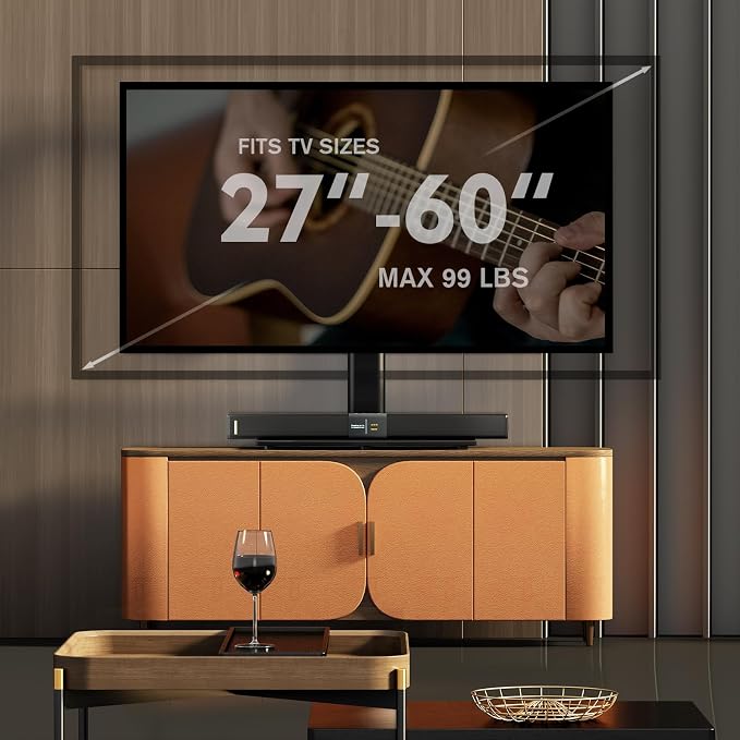 Universal Swivel/Table Top TV Stand 27 to 60 inch TVs 80 Degree Swivel - Image 2