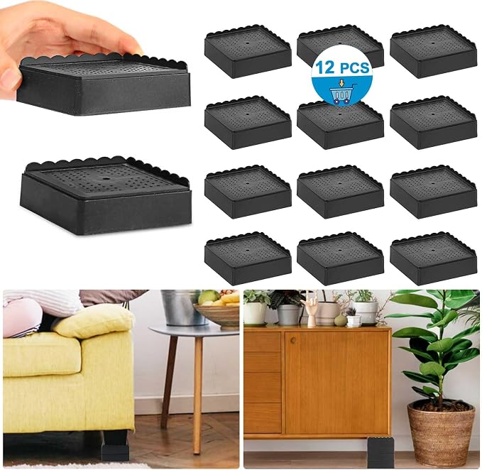 Bed Risers 1 inch, 2 inch, 3 inch, 4 inch Heavy Duty, Adjustable Furniture Riser - Image 8