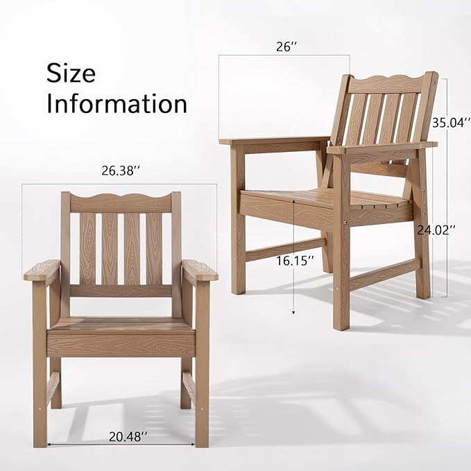 Stoog 3-Piece All-Weather Garden Chairs Set of 2 - Image 3