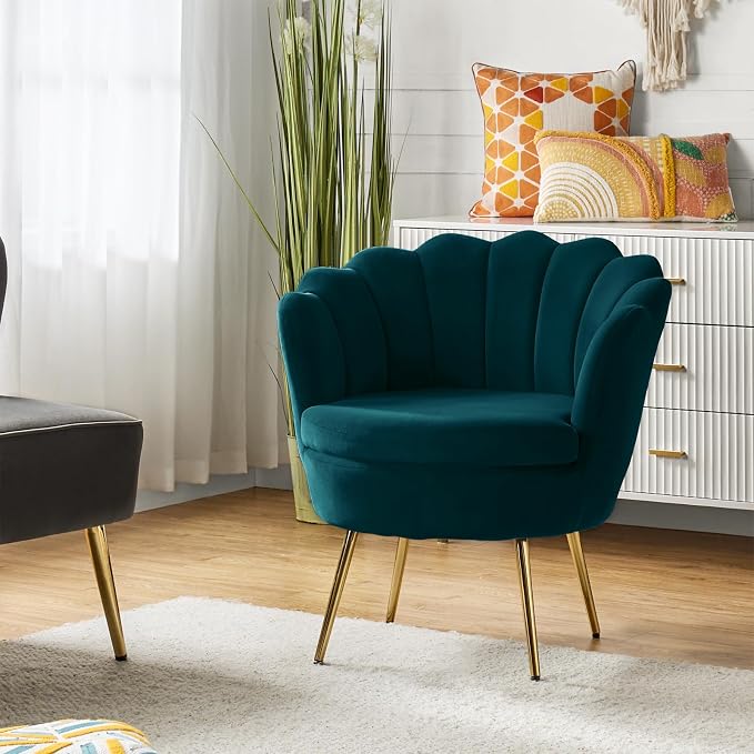 HULALA HOME Modern Velvet Accent Chair by HULALAHOME