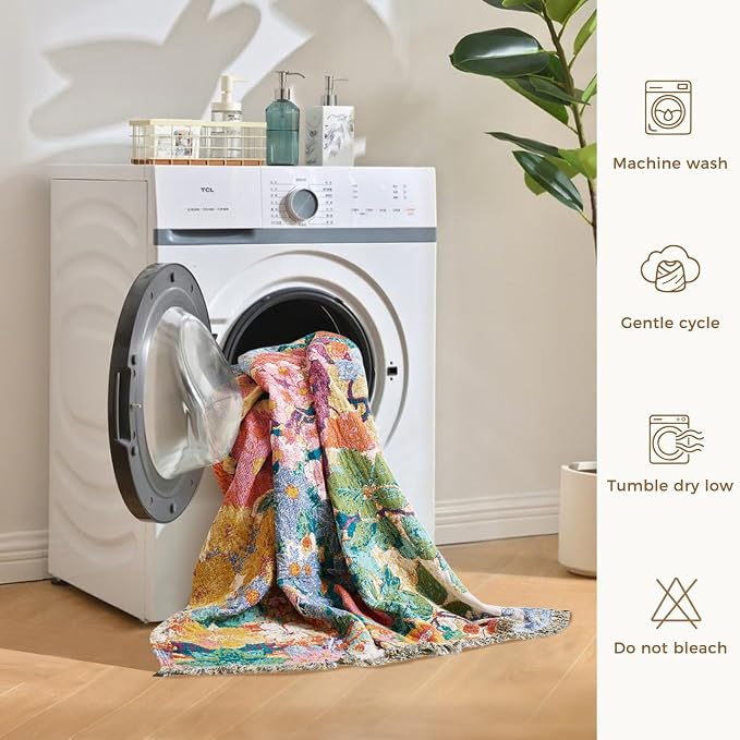 LUTBM Boho Throw Blanket for Couch Sofa Chair Cotton Summer Blankets for - Image 8