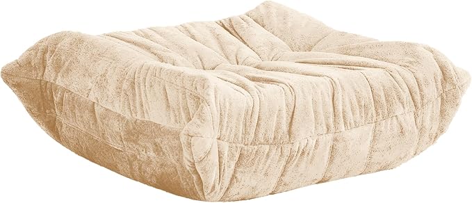 Bean Bag Ottoman, Memory Foam Lazy Bean Bag Sofa, Fireside Chair Foot Rest by Cansunna