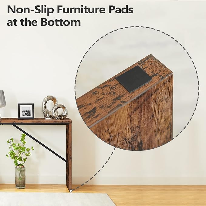 MAHANCRIS Console Table, 62.2" Long Sofa Table Behind Couch, Narrow Entryway - Image 8