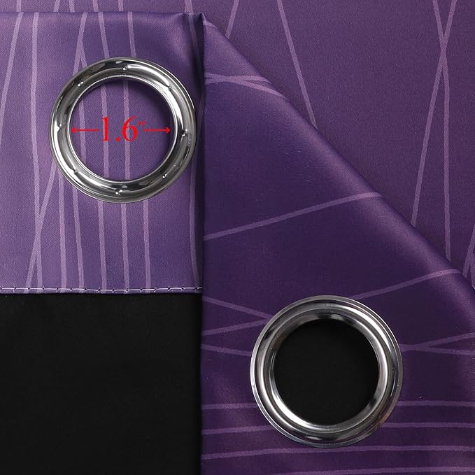 Estelar Textiler Black and Purple Ombre Blackout Curtains 90 Inches Long 2 - Image 7