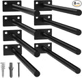 LEOPO 8-Pack 10 inch Floating Shelf Brackets, Hidden Shelf Bracket by FinestHomeDecor