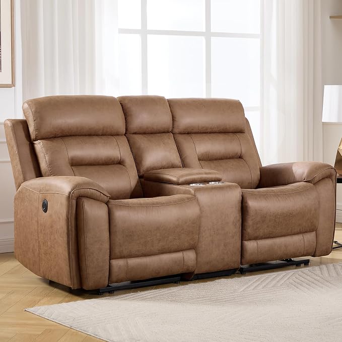 ANJ Power Reclining Loveseat Sofa by ANJ
