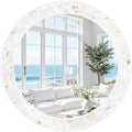 Tanmicoshomy Round Bathroom Mirror 28 Inch, Circle Mosaic Wall Mirrors by Tanmicoshomy