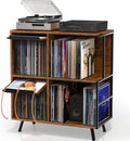 Faesun 3 Tier Flip Top Record Player Stand, Vinyl Record Storage Holds up to by Faesun