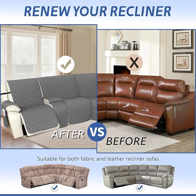 Arfntevss Recliner Sectional Couch Covers 1OO% Waterproof L Shape Sofa Cover - Image 5