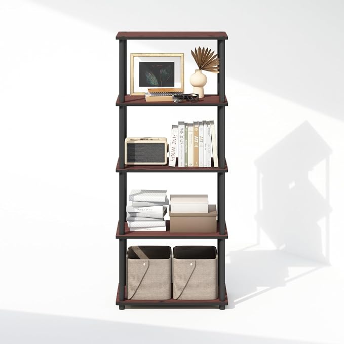Furinno Turn-N-Tube Book Shelf, 5-Tier Bookshelf, Bookcase - Image 5