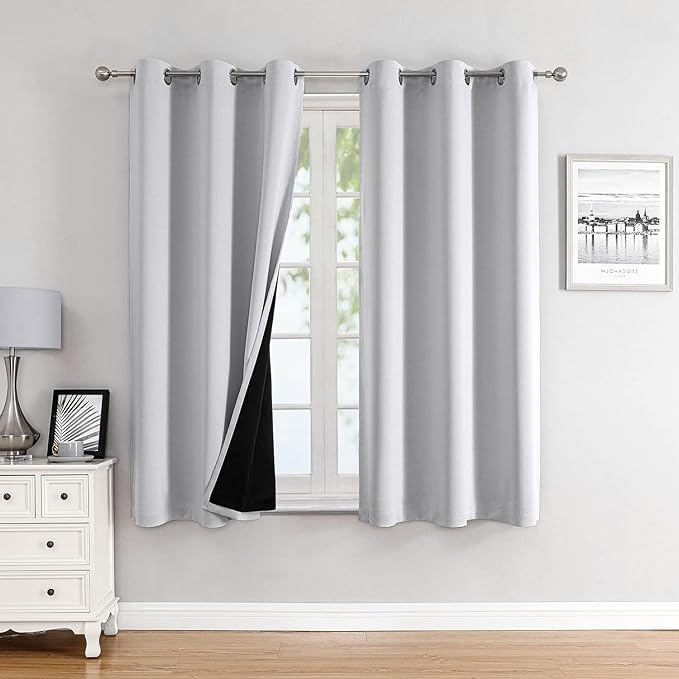 ChrisDowa 100% Blackout Curtains 63 inch Long by ChrisDowa