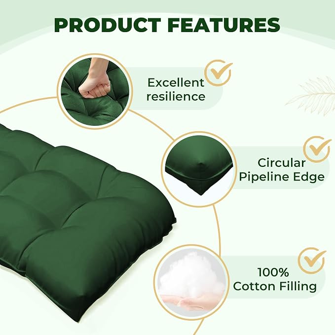 Wicker Chair Cushions of 5 Pieces, Waterproof Outdoor Loveseat Cushion - Image 4