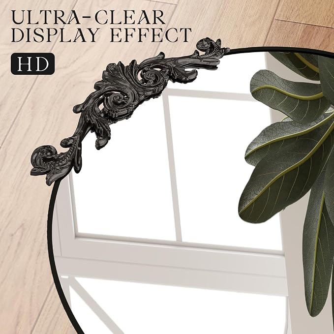MISSDAY Vintage Baroque Full Length Mirror, Full Metal Frame Stand Up Retro - Image 9
