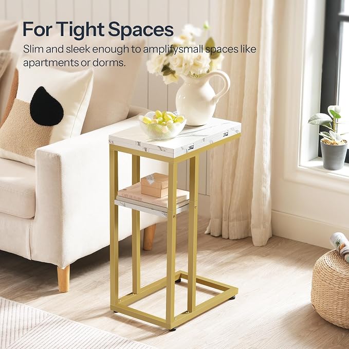 HOOBRO Foldable C Shaped End Table, C Shaped Side Table - Image 6