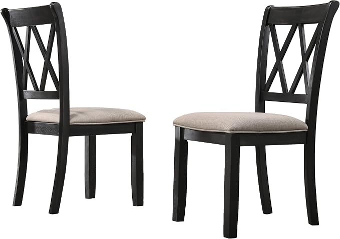 Roundhill Furniture Windvale Fabric Upholstered Dining Chair - Image 10