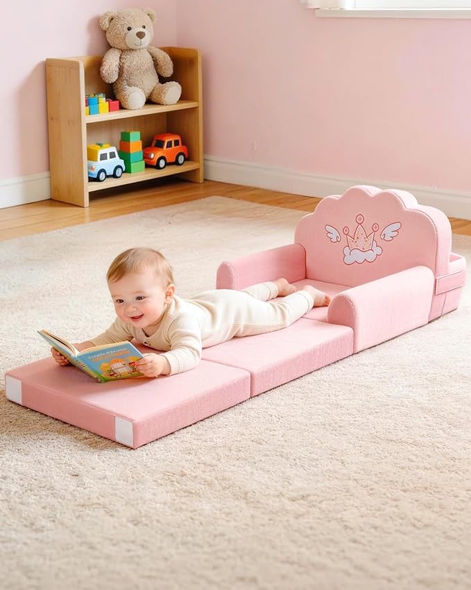 Toddler Chair and Kids Couch, 2-in-1 Fold Mini Sofa & Lounger Comfy, Reinforce - Image 5
