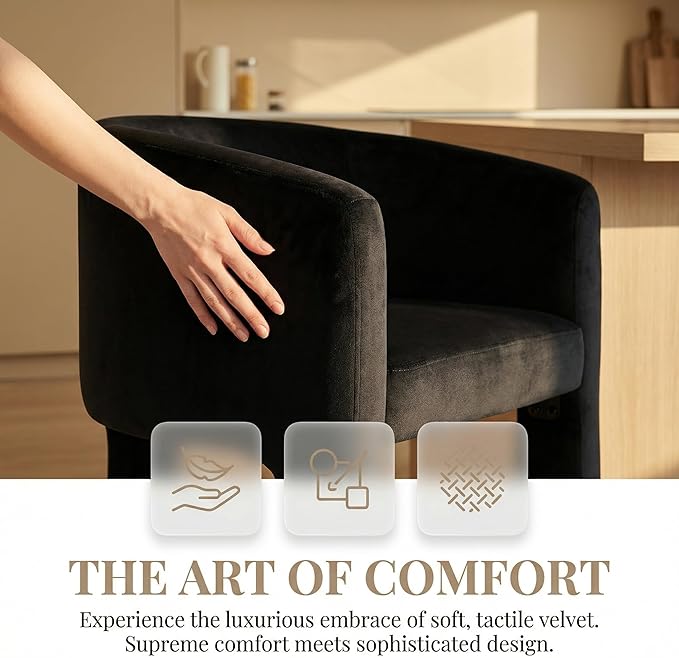 HNY Modern Counter Height Bar Stools Set of 2, Upholstered Barstools - Image 4