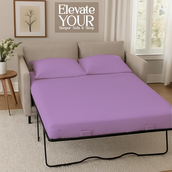 Sleeper Sofa Bed Sheet, 100% Cotton 400 Thread Count, 4 Piece Set, Deep Pocket - Image 5