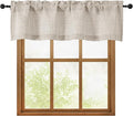 OWENIE Linen Valances for Windows 1 Pcs, Light Filtering Textured Farmhouse by OWENIE
