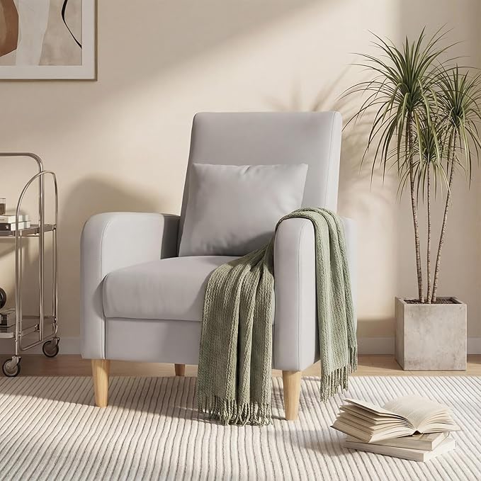 COLAMY Mid-Century Modern Upholstered Accent Chair - Image 9