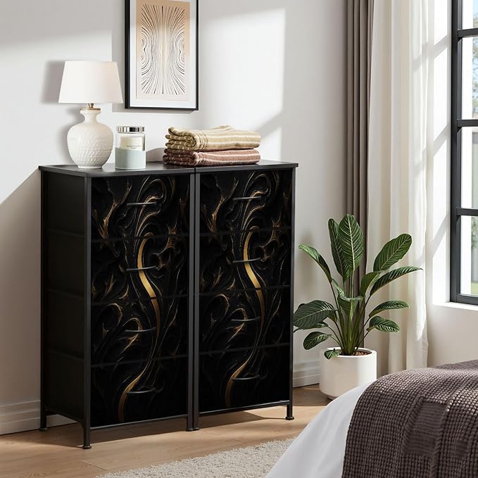 Dresser for Bedroom Dresser for Closet Abstract Marble Fluid Art Painting - Image 5