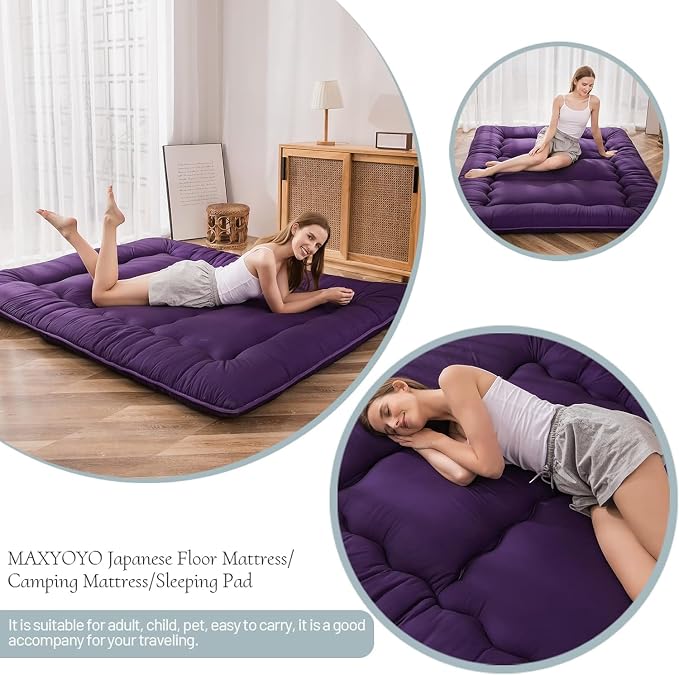 MAXYOYO Japanese Floor Futon Mattress, Roll Up Floor Mattress - Image 7