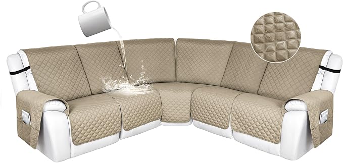 HDCAXKJ 100% Waterproof Reclining Sectional Couch Covers L Shape Recliner Sofa by HDCAXKJ