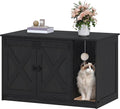 Hzuaneri Cat Litter Box Enclosure, Hidden Litter Box Cabinet Furniture by Hzuaneri