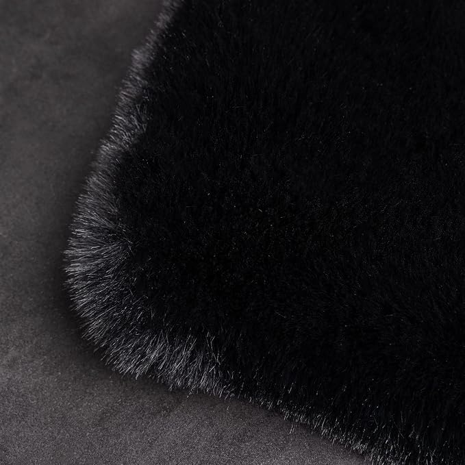 Ghouse Ultra Soft Faux Rabbit Fur Rug 4x6, Machine Washable Area Rugs - Image 6