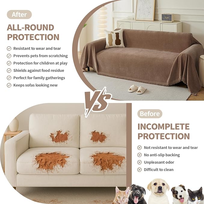 Armchair Couch Cover for Dogs 1 Cushion, Washable Recliner Covers Sofa Protector - Image 3