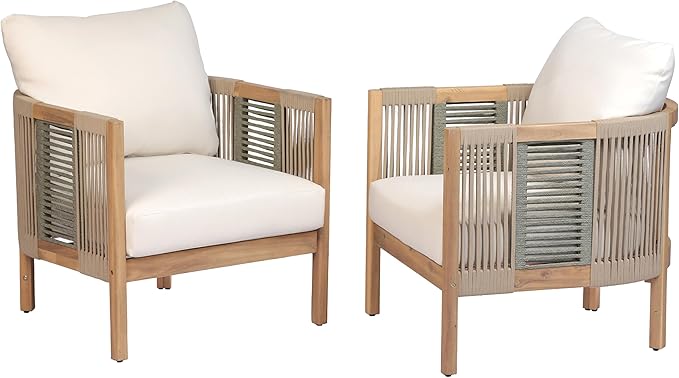Christopher Knight Home 4-Piece Acacia Wood Patio Furniture Set - Image 9