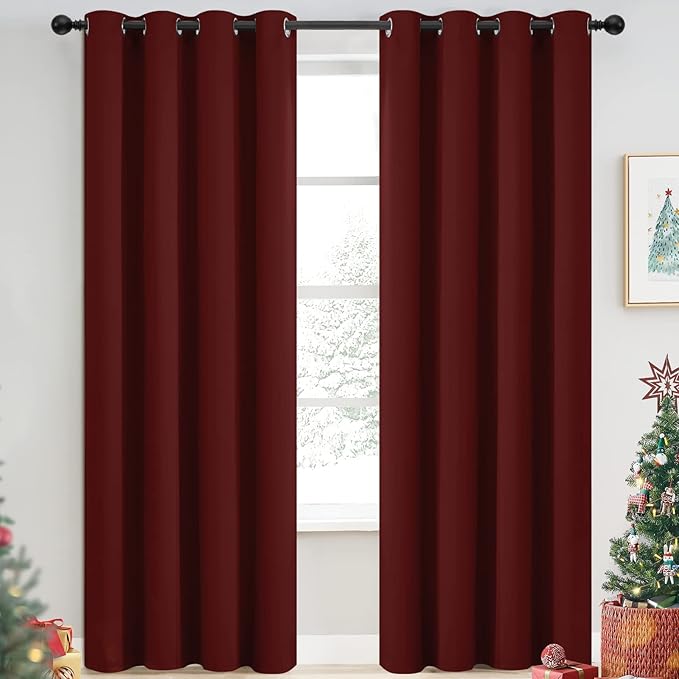 Yakamok Blackout Curtains for Bedroom, Thermal Insulated Blackout Window by Yakamok