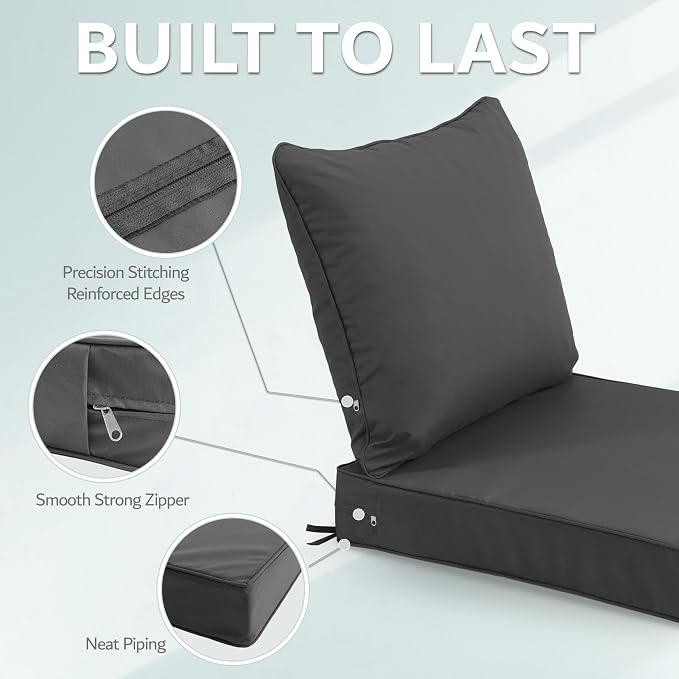 24x24 Inch Outdoor Chair Cushion - Image 6