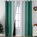 Estelar Textiler Green and Greyish White Blackout Curtains by ESTELARTEXTILER