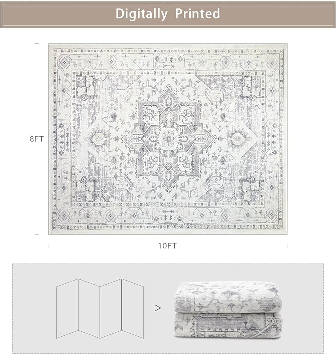 Area Rug 8x10 Washable Area Rugs - Image 2