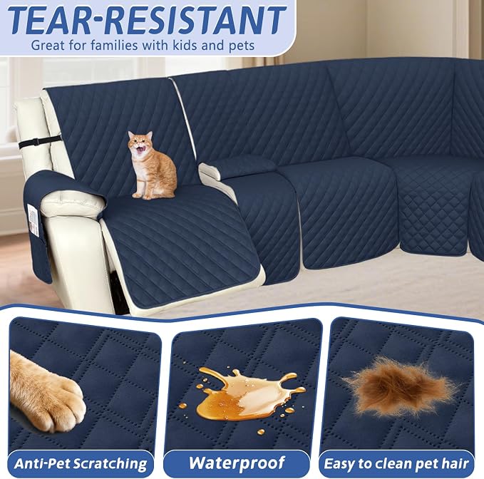 Arfntevss Recliner Sectional Couch Covers 1OO% Waterproof L Shape Sofa Cover - Image 4