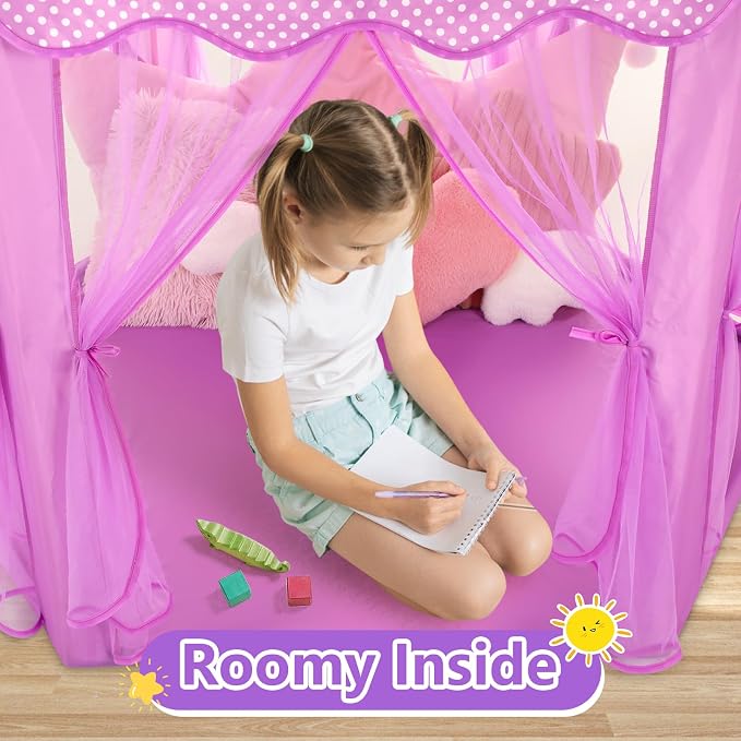 Monobeach Princess Tent Girls Large Playhouse Kids Castle Play Tent - Image 6