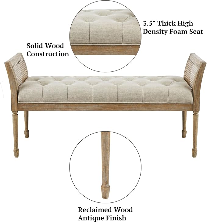 Martha Stewart Isla Entryway Accent Bench - Image 5