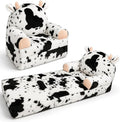 QIUODO Toddler Chair with Faux Rabbit Fur – 2-in-1 Foldable Kids Couch by QIUODO