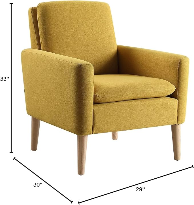 Set of 2 Accent Chairs Living Room Modern Arm Chair Comfortable Fabric Comfy - Image 2