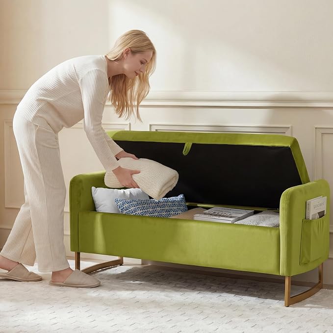 48" End of Bed Bench, Modern Storage Benches - Image 6