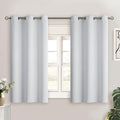 BGment Greyish White Short Room Darkening Curtains by BGment