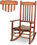 Outvita Outdoor Rocking Chair, Solid Wood High Back Rocker, All Weather Lounge by Outvita