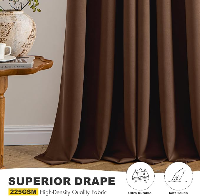 MIULEE Blackout Curtains for Bedroom Living Room 84 Inches Long 2 Panels - Image 5