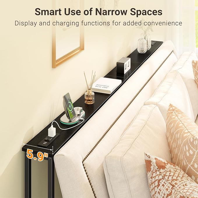 ELYKEN 94.5" Narrow Console Sofa Table - Image 5