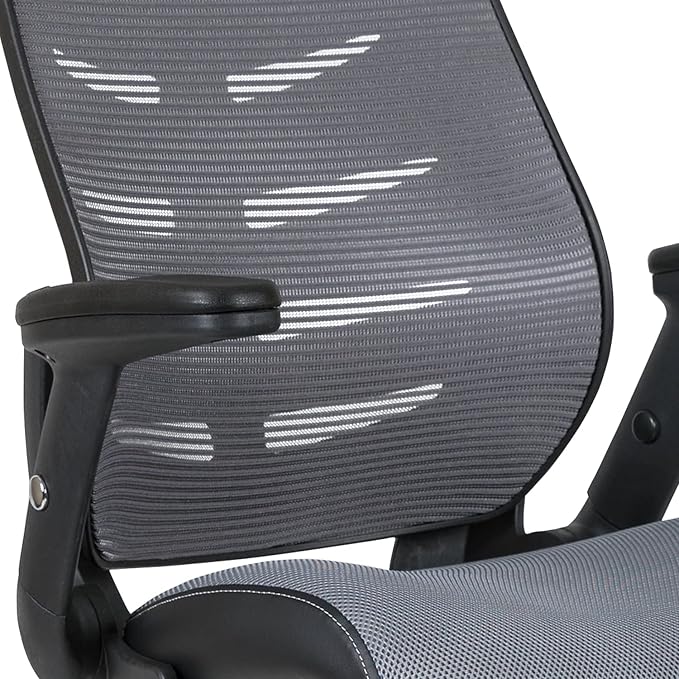 Flash Furniture Kale High Back Dark Gray Mesh Spine-Back Ergonomic Drafting - Image 6