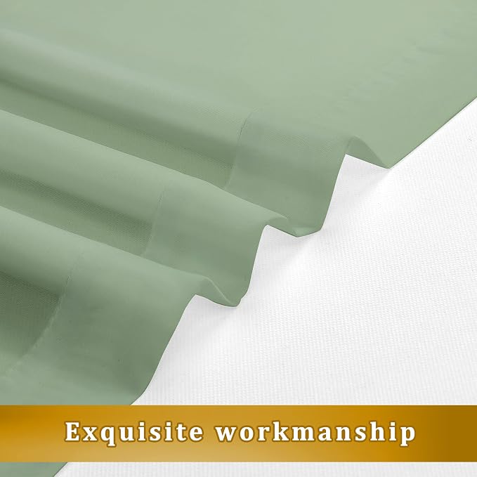 Aiyufeng Sage Green Curtains Sheer - Image 3