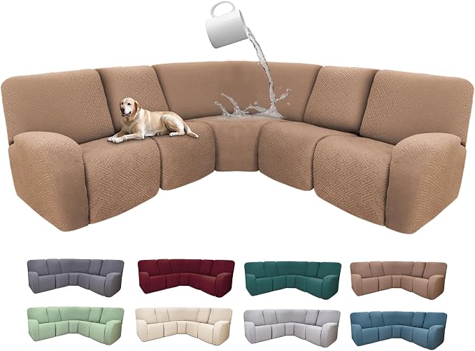 100% Waterproof Sectional Recliner Couch Covers by ROFASVCO