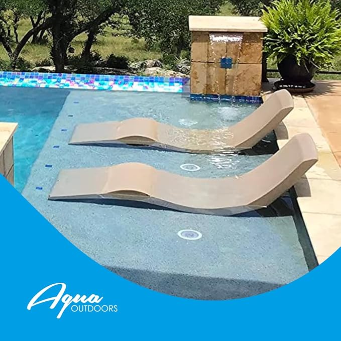 Aqua Outdoors - in-Pool Chaise Lounger - Inside Pool & Sun Shelf Lounge Chair - - Image 2
